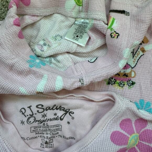 PJ Salvage Girls Sock Monkey Pj Pajama Set Girls Sz 6 - Picture 3 of 3